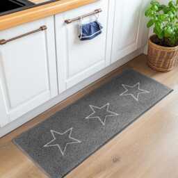 Embossed Triple Star Home Entrance Runner Mat 150cm X 60cm - thumbnail 1