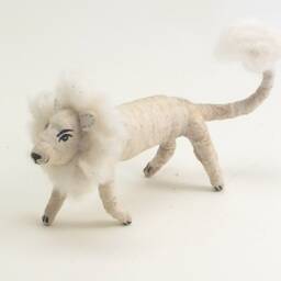 Vintage Inspired Spun Cotton Lion Ornament/Figure - thumbnail 3