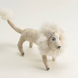 Vintage Inspired Spun Cotton Lion Ornament/Figure - thumbnail 2
