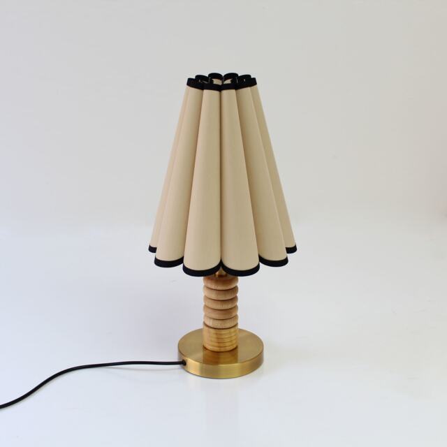 Handmade Khaki Table Lamp With Black Trim For Home Decor-9# - image 1