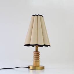 Handmade Khaki Table Lamp With Black Trim For Home Decor-9# - thumbnail 3