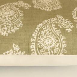 2 Clarke & Paisley Cushion Covers Sage Green Cotton Blend Set Of Two - 16 - thumbnail 2