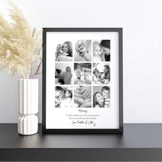 Mummy Personalised Collage Print Photo Frame, Picture Print, Mum Gift For Wife Mother Birthday Frame - image 1
