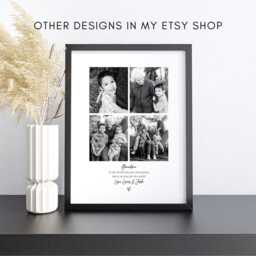 Mummy Personalised Collage Print Photo Frame, Picture Print, Mum Gift For Wife Mother Birthday Frame - thumbnail 3
