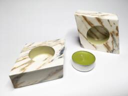 Sale X2 Corn Ceramic Marble Diamond Tlight Candleholders