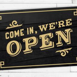 "Dirt Sparrow?? Doormat - Abtreter Motif ""Come in Were Open" - thumbnail 2