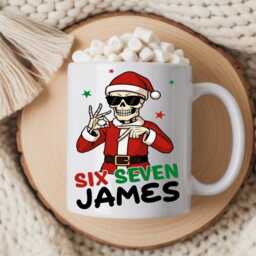 Funny Skeleton 67 Six Seven Personalised Customised Christmas Bauble Decoration Gift For Her Him Son Daughter Meme Viral Italian Brainrot - thumbnail 2
