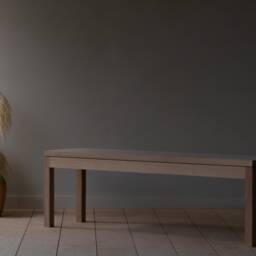 Konk ??? Worker's Bench [Wooden Legs] Bespoke Sizes Available Oak Modern Seat, Minimalist Dining, Hallway Seating, Side Table - thumbnail 2