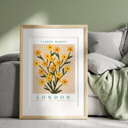 Flower Market Print, Modern Floral Art, Gallery Wall Plant Boho, Living Room, Bedroom, Kitchen Poster 1635 - thumbnail 2