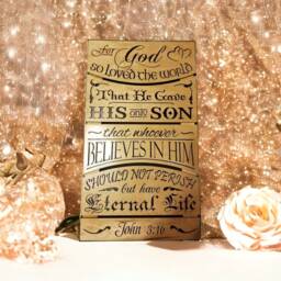 John 316 For God So Loved The World Bible Verse Wall Art Scripture He Gave His Only Son - thumbnail 4