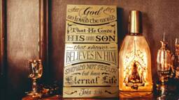 John 316 For God So Loved The World Bible Verse Wall Art Scripture He Gave His Only Son - thumbnail 1