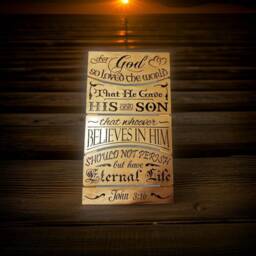 John 316 For God So Loved The World Bible Verse Wall Art Scripture He Gave His Only Son - thumbnail 2
