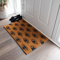 Evil Eye Doormat - House Warming Gift, New Home Eye Coir Door Mat By Lpdoormats - thumbnail 3
