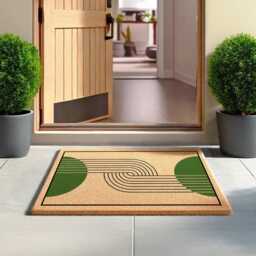 Minimalist Welcome Door Mat, Aesthetic Entryway Rug, Elegant Front Decor, Housewarming Gift, Contemporary Art Custom Doormat Rug - thumbnail 3