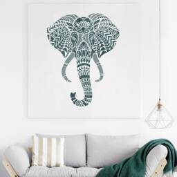 Elephant Head Wall Art Stencil - Diy Tribal Design Geometric For Home Makeovers - thumbnail 3