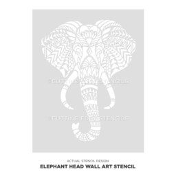 Elephant Head Wall Art Stencil - Diy Tribal Design Geometric For Home Makeovers - thumbnail 4