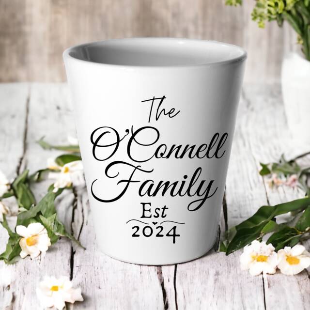 Personalised Family Name Plant Pot/Succulent Cactus Flower New Gift For Birthday Home Christmas - image 1