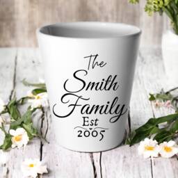 Personalised Family Name Plant Pot/Succulent Cactus Flower New Gift For Birthday Home Christmas - thumbnail 2