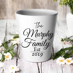 Personalised Family Name Plant Pot/Succulent Cactus Flower New Gift For Birthday Home Christmas - thumbnail 3