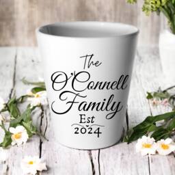Personalised Family Name Plant Pot/Succulent Cactus Flower New Gift For Birthday Home Christmas