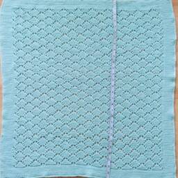 Hand Knitted Baby Blanket, Hypoallergenic Soft Yarn, Gender Neutral - thumbnail 3