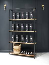 Industrial Style Mild Steel Display Stand Bookcase Shelving Unit