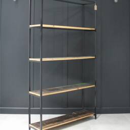 Industrial Style Mild Steel Display Stand Bookcase Shelving Unit - thumbnail 2