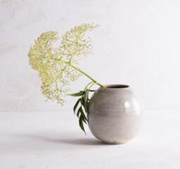 Pottery Vase, Ceramic Vase For Flowers, Modern Gift, Gray Minimalist Rustic Pottery, Stoneware Unique - thumbnail 1