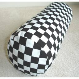 "Bolster Pillow Cylinder Cover Black & White 2 Tone Two Monochrome Ska Check Cushion Sham Case 6"" 8"" 9"" 10"" 12"" 16"" 18"" 20"" 24" - thumbnail 1