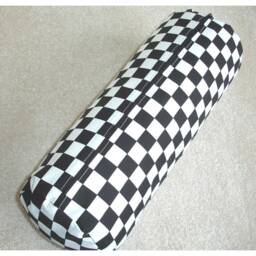 "Bolster Pillow Cylinder Cover Black & White 2 Tone Two Monochrome Ska Check Cushion Sham Case 6"" 8"" 9"" 10"" 12"" 16"" 18"" 20"" 24" - thumbnail 3