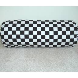 "Bolster Pillow Cylinder Cover Black & White 2 Tone Two Monochrome Ska Check Cushion Sham Case 6"" 8"" 9"" 10"" 12"" 16"" 18"" 20"" 24" - thumbnail 2