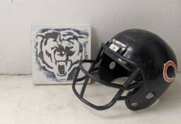 Chicago Bears Wood Sign - Nfl Wooden Sports Decor Chicago Bears Football Wall Hangings - thumbnail 1