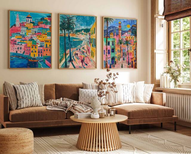 Algiers Travel Poster Set, Prints, Algerian Gift, Decor, Algeria Wall Art, Islamic Art Poster, Middle Eastern - image 1