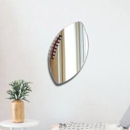 Rugby Ball Large Acrylic Mirror Wall Art - Many Size Options - Bespoke Items Made - thumbnail 2