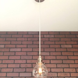 "Industrial Pendant -Chrome 5"" Small Glass Globe Shade With Patented ""Huila Connectors" - thumbnail 2
