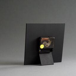 Modern Eco Friendly Desk Clock Made From Recycled Paper, Contemporary Geometric Grey Table For Sustainable Home, 1st Anniversary Gift - thumbnail 4