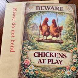 Tin Sign Beware Chickens At Play Chicken Funny Coop Vintage Garden Wall Art Lover Gift - thumbnail 3