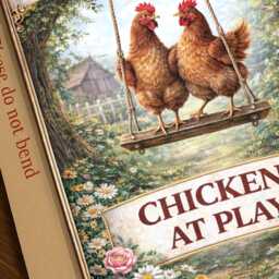 Tin Sign Beware Chickens At Play Chicken Funny Coop Vintage Garden Wall Art Lover Gift - thumbnail 2