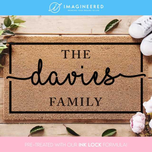 Closing Gift For Realtors - Monogram Rug Housewarming Custom Doormat Wedding Personalized Realtor - image 1