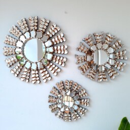"Peruvian Mirrors ""Trio Hojas Silver " - thumbnail 2