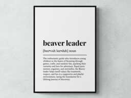 Beaver Leader Funny Definition Job Work Gift Wall Art Print - thumbnail 1