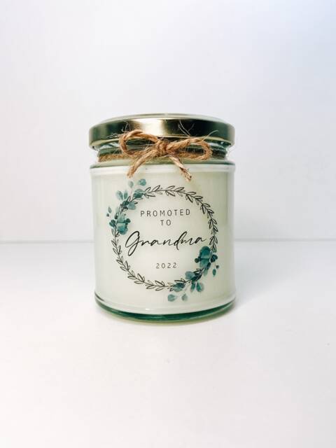Promoted To Grandma Candle - You're Going Be A Pregnancy Announcement Reveal Grandparents - image 1