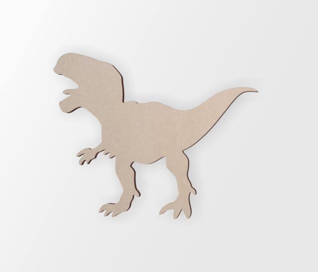 T-Rex Dinosaur Silhouette Wall Art , Unfinished & Available in Many Sizes Wide - image 1