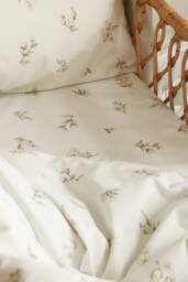 Apple Blossoms On White - Fitted Sheet - thumbnail 1
