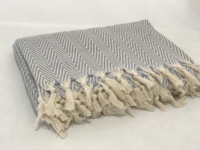 Cotton Blanket, Turkish Luxury Softened Throws & Bedspread, For Mom, Home Decor, Wedding Gift - image 1
