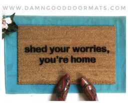 Inspirational Boho Doormat Shed Your Worries Welcome Mat