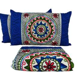 Boho Tapestry Wall Hanging, Table Runner Couch Cover Floral Bohemian Wall Decor Hippie Home Indian Throw Exotic Dorm - thumbnail 3