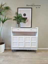 Slim Sideboard/Hallway Console in White, On Steel Hairpin Legs - By Nathan - thumbnail 1