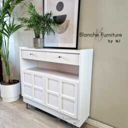 Slim Sideboard/Hallway Console in White, On Steel Hairpin Legs - By Nathan - thumbnail 4