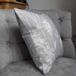 Laura Ashley Grey Dragonfly Cushion, Garden Steel On Both Sides With A Zip Fastening - thumbnail 3